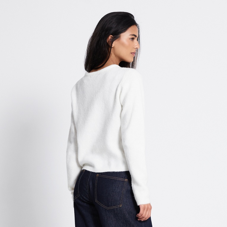 Basic knit cardigan "Audrey" Off white